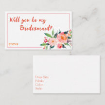 Cartão de Proposta de Partido Bridal Bonita