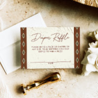 Cartão de Raffle Fralda Russo Aztec Boho Ocidental