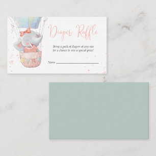 Informações Cartão de Raffle para Fralda de Elefante Bonito