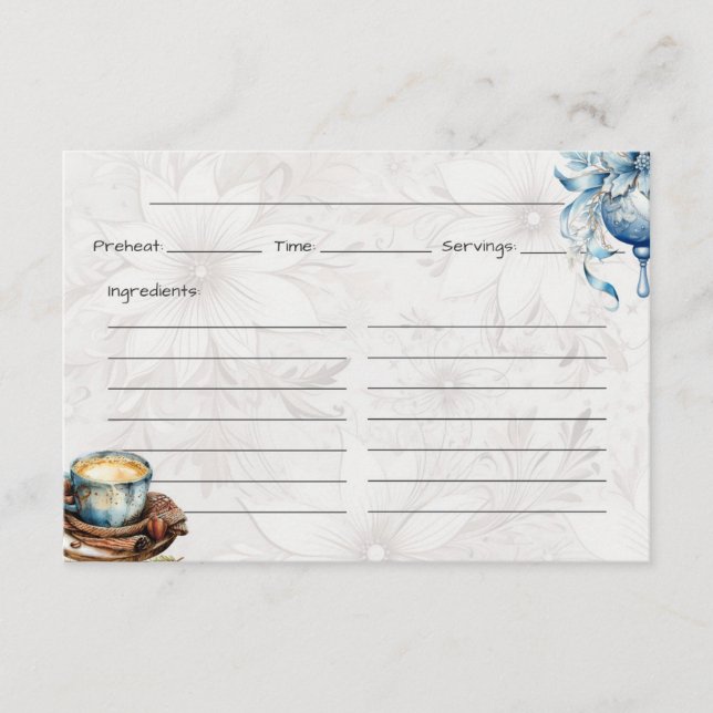 Informações Cartão de Receita Básico da Manhã de Natal (Frente)