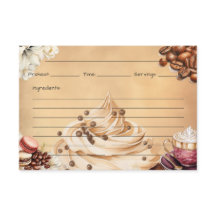 Cartão de Receita Café Crémeux