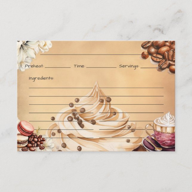 Informações Cartão de Receita Café Crémeux (Frente)