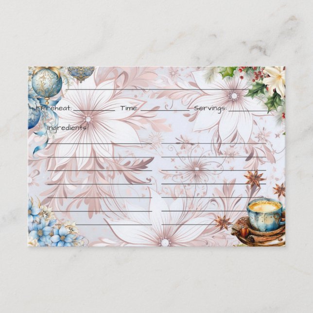 Informações Cartão de Receita da Manhã de Natal (Frente)