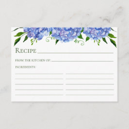 Informações Cartão de Receita de Aquarela Floral de Hortênsia