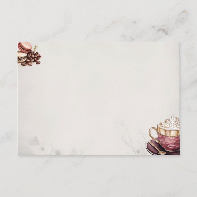 Informações Cartão de Receita de Café Crémeux Básico (Frente)