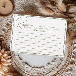 Informações Cartão de Receita de Chá de Noiva com Roteiro Mini