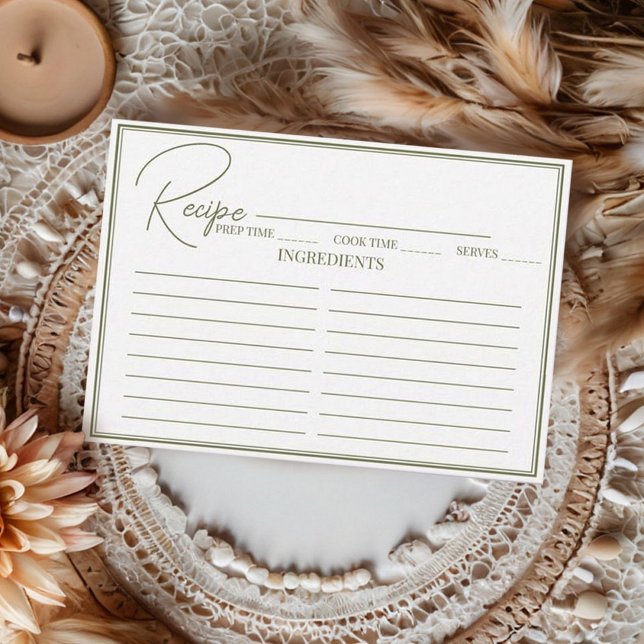 Informações Cartão de Receita de Chá de Noiva com Roteiro Mini (Criador carregado)