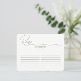 Informações Cartão de Receita de Chá de Noiva com Roteiro Mini
