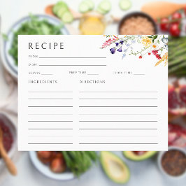 Informações Cartão de Receita de Chá de panela de Flor Selvage