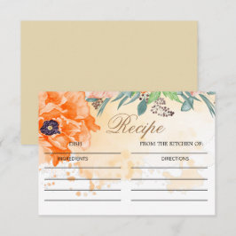 Informações Cartão de receita de chá de panela de Poppies