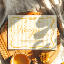 Cartão de Receita de Chuveiro de Noiva Amarelo Mel
