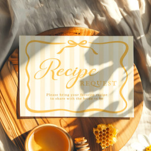 Informações Cartão de Receita de Chuveiro de Noiva Amarelo Mel