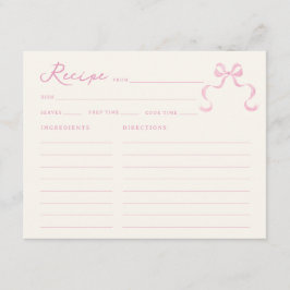 Informações Cartão de Receita de Chuveiro de Noiva com Laço De