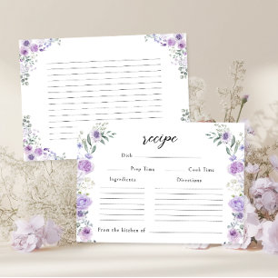 Informações Cartão de Receita de Chuveiro Nupcial Floral Lilás