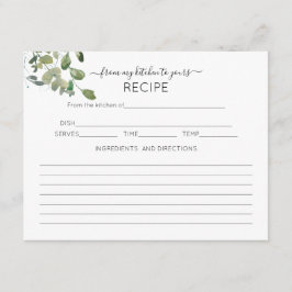 Informações Cartão de Receita Eucalyptus Watercolor