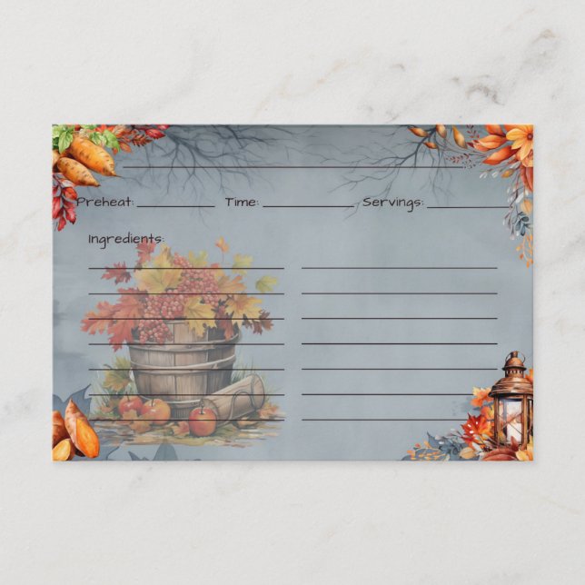 Informações Cartão de Receita Fácil Como Pie (Frente)