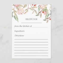 Informações Cartão de Receita Floral Australiana Rosa Corado