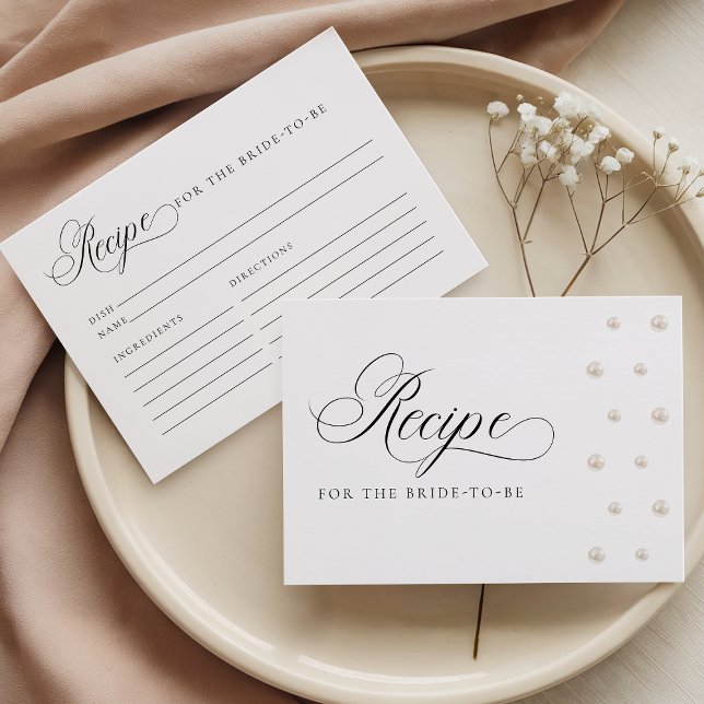 Informações Cartão de Receita Pérolas para a Noiva (Criador carregado)