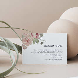 Informações Cartão de Recepção Blush Rose