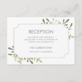 Informações Cartão de recepção de aquarela elegante