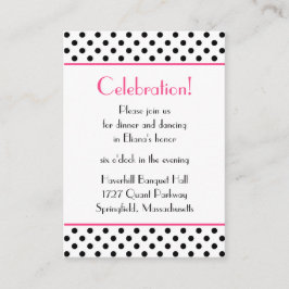 Informações Cartão de Recepção de Bat Mitzvah, branco preto, p