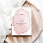 Informações Cartão de Recepção de Bat Mitzvah Rosa Elegante<br><div class="desc">Este design moderno apresenta um design de aquarela em ouro e seu texto personalizado. Use o formulário modelo para adicionar seu texto. Os menus avançados de edição,  acessados selecionando a Ferramenta Design,  permitirão que você altere as fontes,  as cores e o layout.</div>