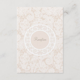 Informações Cartão de Recepção de Casamento Champagne Renda Ma