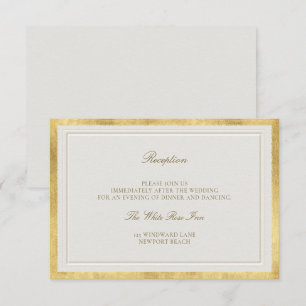 Informações Cartão de Recepção de Casamento Clássico Elevado D