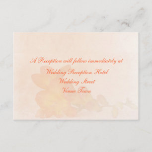 Informações Cartão de Recepção de Casamento com Flor de Freesi