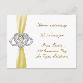 Informações Cartão de Recepção de Casamento Coração Infinito A