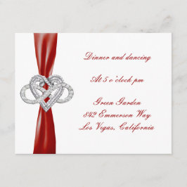 Informações Cartão de Recepção de Casamento Coração Infinito V
