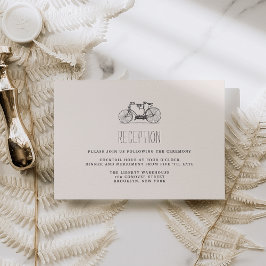 Informações Cartão de Recepção de Casamento de Bicicleta Tande