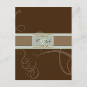 Informações Cartão de recepção de casamento de Chocolate Preto