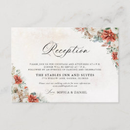Informações Cartão de Recepção de Casamento de Inverno