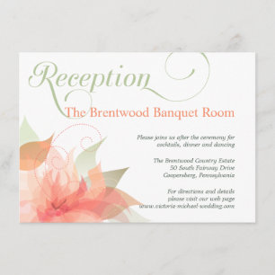 Informações Cartão de Recepção de Casamento do Jardim Floral d