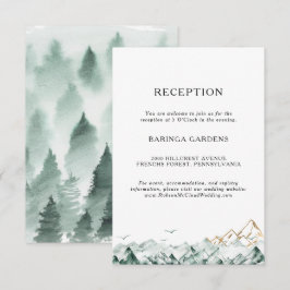 Informações Cartão de Recepção de Casamento na Montanha Verde