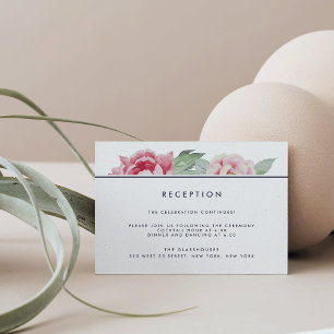 Informações Cartão de Recepção de Casamento Peônia Antiga