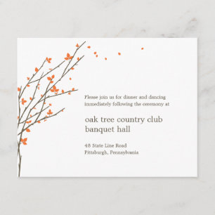 Informações Cartão de Recepção de Casamento Ramos Floridos - L