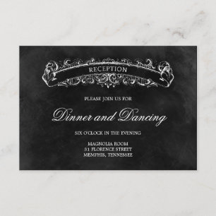 Informações Cartão de Recepção de Casamento Rústico Chique - P