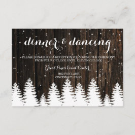 Informações Cartão de Recepção de Casamento Winter Wonderland