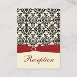 Informações Cartão de recepção de danos vermelho, marfim e pre