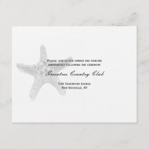 Informações Cartão de Recepção de Estrela-do-Mar - Preto