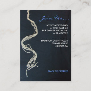 Informações Cartão de Recepção do Bar Tallit Tallis Bat Mitzva