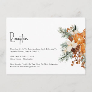 Informações Cartão de recepção do Casamento no inverno Boho