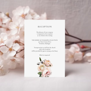 Informações Cartão de Recepção Floral Corado – Nupcial Românti