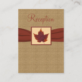 Informações Cartão de Recepção Folha de outono