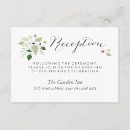 Informações Cartão de Recepção Meadow Blooms - Branco