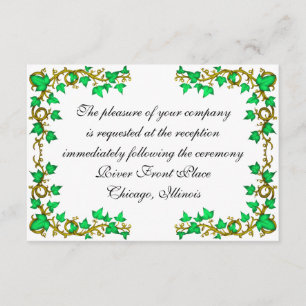 Informações Cartão de Recepção Personalizado Ivy e Rosas Anúnc