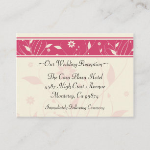 Informações Cartão de Recepção Romântico de Casamento de prima