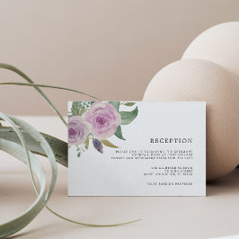 Informações Cartão de Recepção Violeta e Sage